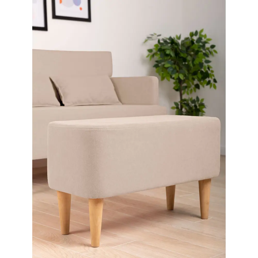 Фото Банкетка Monofix Киус 70x42x70 см цвет бежевый Фото Банкетка Monofix Киус 70x42x70 см цвет бежевый