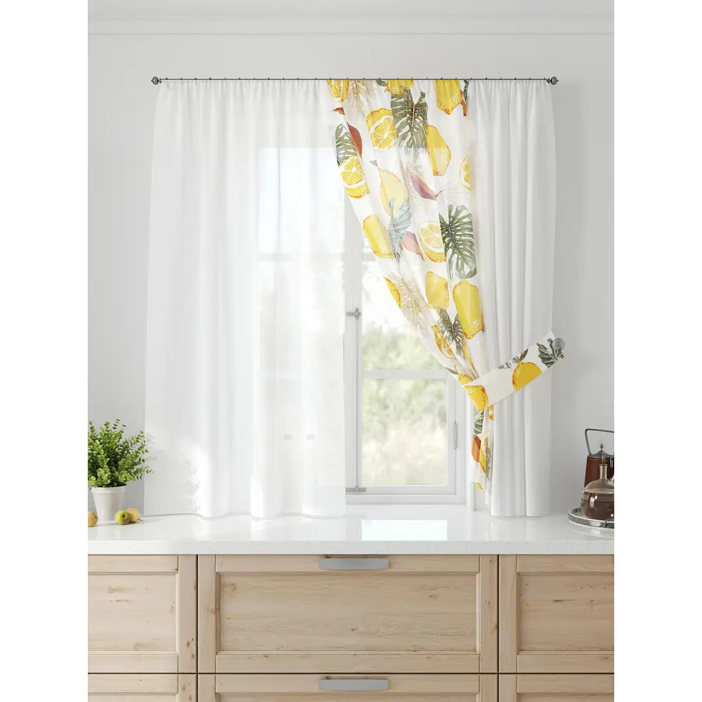 Фото 3 Тюль Comfy way Лерис - 128 CW509128-150 на шторной ленте 150x300 см цвет белый