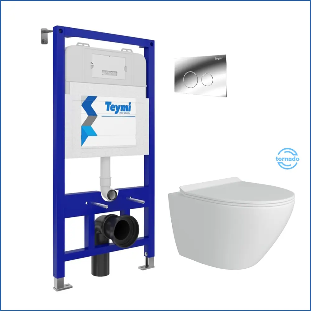 Фото 2 Комплект Teymi F14454: инсталляция Aina 52, клавиша смыва Lina хром, унитаз Lina Pro Vortex Фото 2 Комплект Teymi F14454: инсталляция Aina 52, клавиша смыва Lina хром, унитаз Lina Pro Vortex