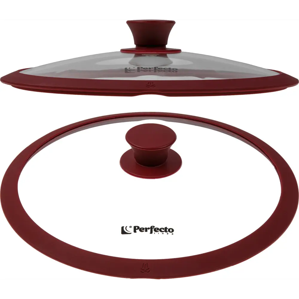 Фото 2 Крышка стеклянная для сковороды 26 см PERFECTO LINEA Burgundy (25-026341) Фото 2 Крышка стеклянная для сковороды 26 см PERFECTO LINEA Burgundy (25-026341)