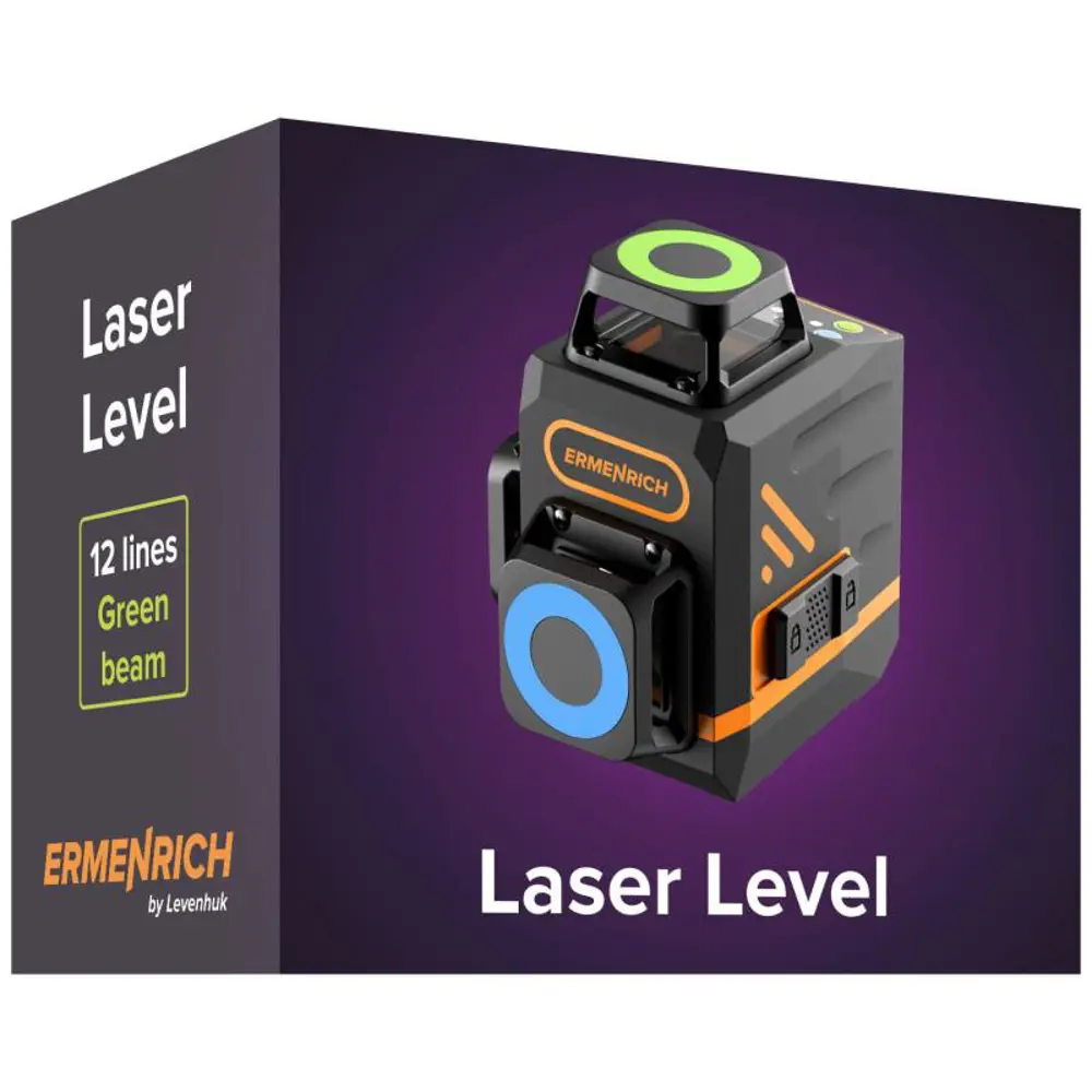 Фото 2 Уровень лазерный Ermenrich LV60 Pro зеленый луч, дальность до 30 м Фото 2 Уровень лазерный Ermenrich LV60 Pro зеленый луч, дальность до 30 м