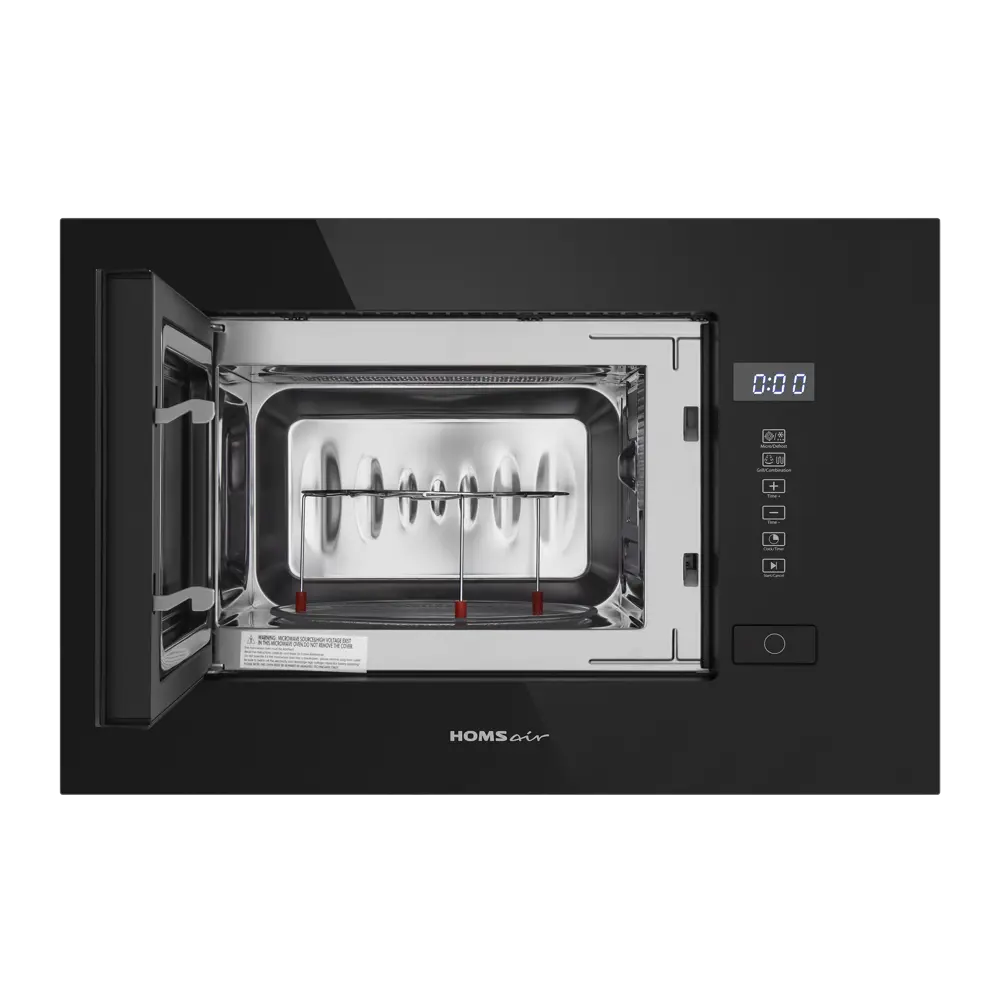 Фото 2 Встраиваемая микроволновая печь Homsair MOB205GB 20л 59.5x39x31 см с грилем цвет черный Фото 2 Встраиваемая микроволновая печь Homsair MOB205GB 20л 59.5x39x31 см с грилем цвет черный