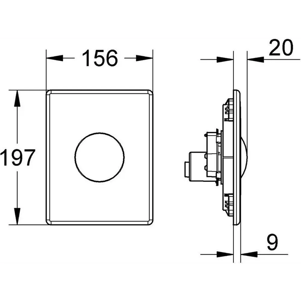 Фото 4 Панель смыва Grohe Skate 38672SD0 цвет хром Фото 4 Панель смыва Grohe Skate 38672SD0 цвет хром