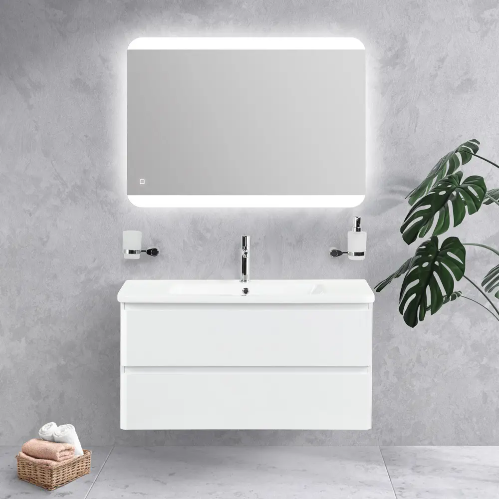 Фото Зеркало для ванной BelBagno SPC-CEZ-1000-700-LED-TCH с подсветкой 100x70см Фото Зеркало для ванной BelBagno SPC-CEZ-1000-700-LED-TCH с подсветкой 100x70см