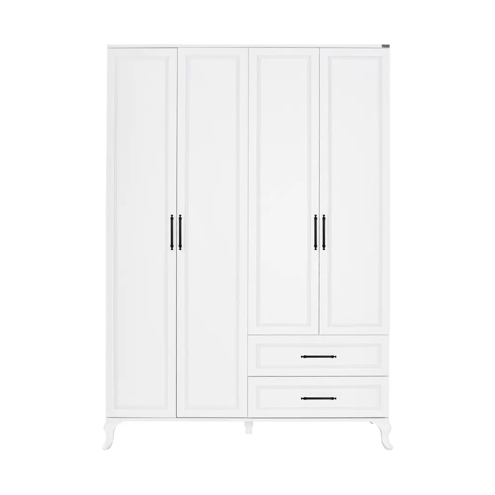 Фото 4 Шкаф Adore GRD-1042-DD-3 138x199x51 см ДСП цвет белый Фото 4 Шкаф Adore GRD-1042-DD-3 138x199x51 см ДСП цвет белый