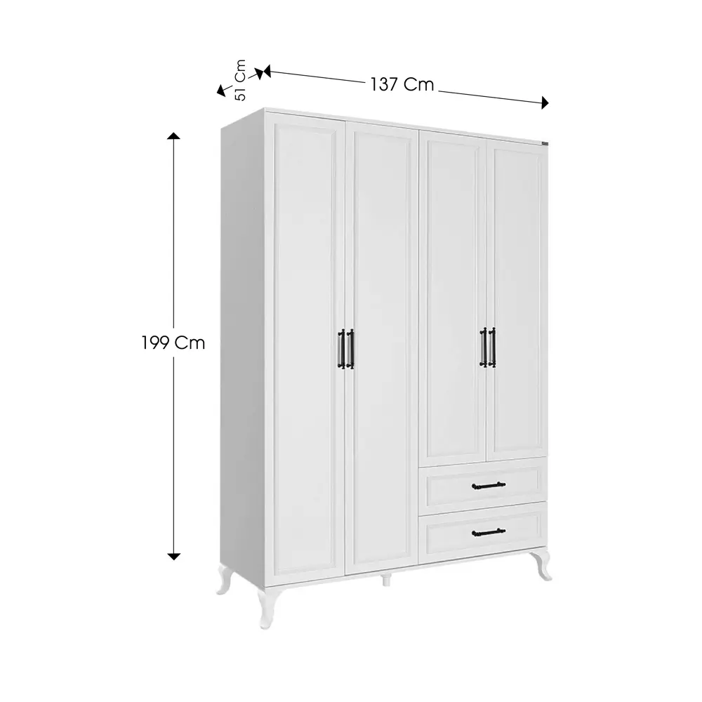 Фото 7 Шкаф Adore GRD-1042-DD-3 138x199x51 см ДСП цвет белый Фото 7 Шкаф Adore GRD-1042-DD-3 138x199x51 см ДСП цвет белый