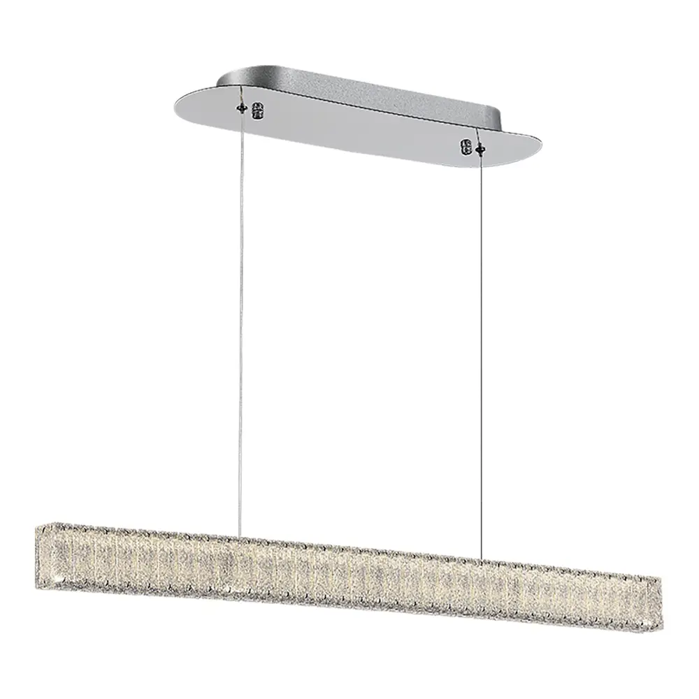 Фото Люстра подвесная светодиодная ST Luce Latozzo Sl6008.133.01 11 м² теплый белый (желтый) свет цвет хром Фото Люстра подвесная светодиодная ST Luce Latozzo Sl6008.133.01 11 м² теплый белый (желтый) свет цвет хром