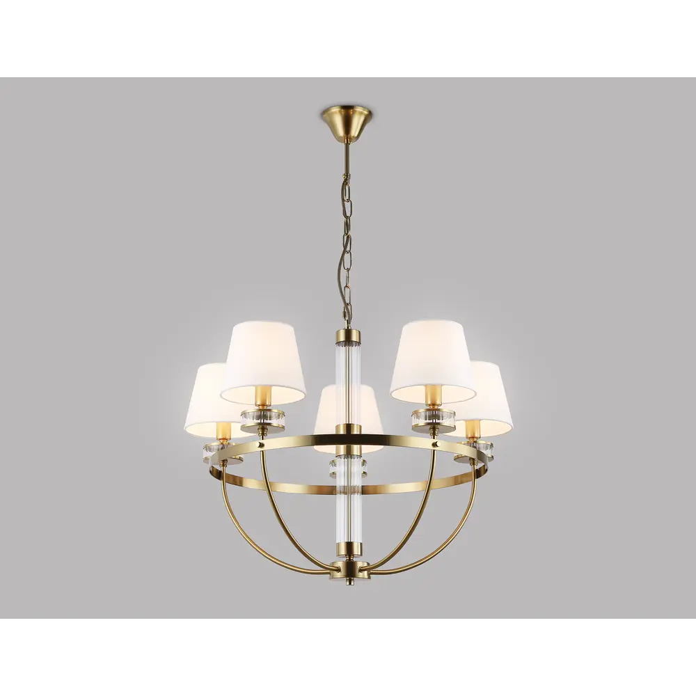 Фото 3 Люстра подвесная Ambrella light High light Lh71251 5 ламп 20 м² цвет белый, латунь Фото 3 Люстра подвесная Ambrella light High light Lh71251 5 ламп 20 м² цвет белый, латунь