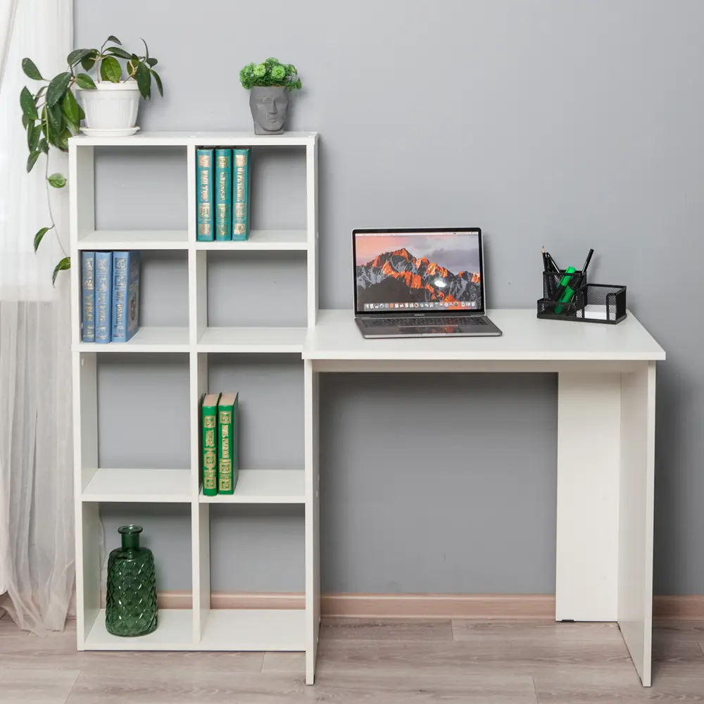 Фото Письменный стол Letta L3560 79x138x55.2 см ЛДСП цвет белый