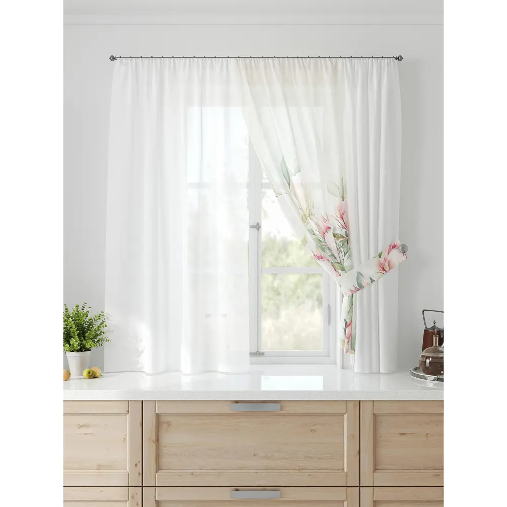 Фото 3 Тюль Comfy way Лерис - 79 CW509079-150 на шторной ленте 150x300 см цвет белый Фото 3 Тюль Comfy way Лерис - 79 CW509079-150 на шторной ленте 150x300 см цвет белый