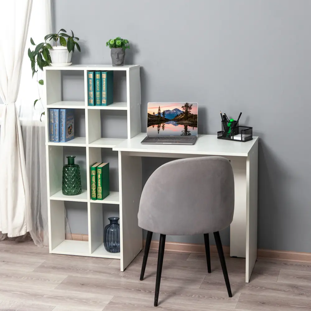 Фото 3 Письменный стол Letta L3560 79x138x55.2 см ЛДСП цвет белый