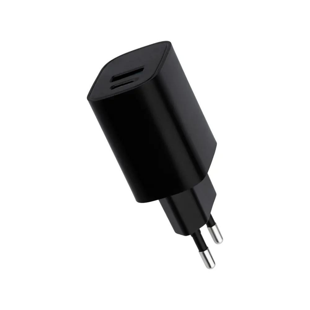 Фото 2 Сетевое зарядное устройство Rexant USB + Type-C 2.4A черное Фото 2 Сетевое зарядное устройство Rexant USB + Type-C 2.4A черное