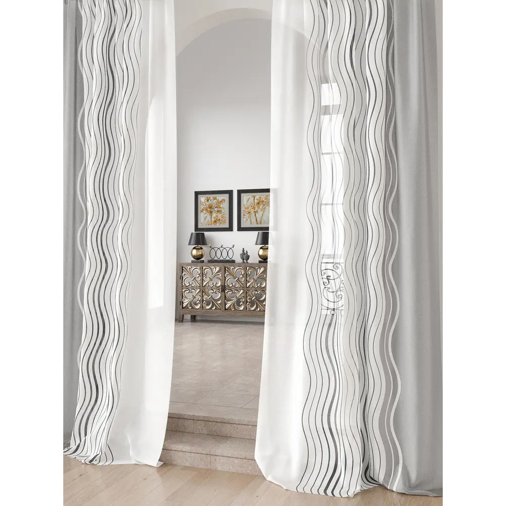 Фото 2 Тюль Comfy way Лоуна - 80 CW754080-230 на шторной ленте 230x150 см цвет белый Фото 2 Тюль Comfy way Лоуна - 80 CW754080-230 на шторной ленте 230x150 см цвет белый