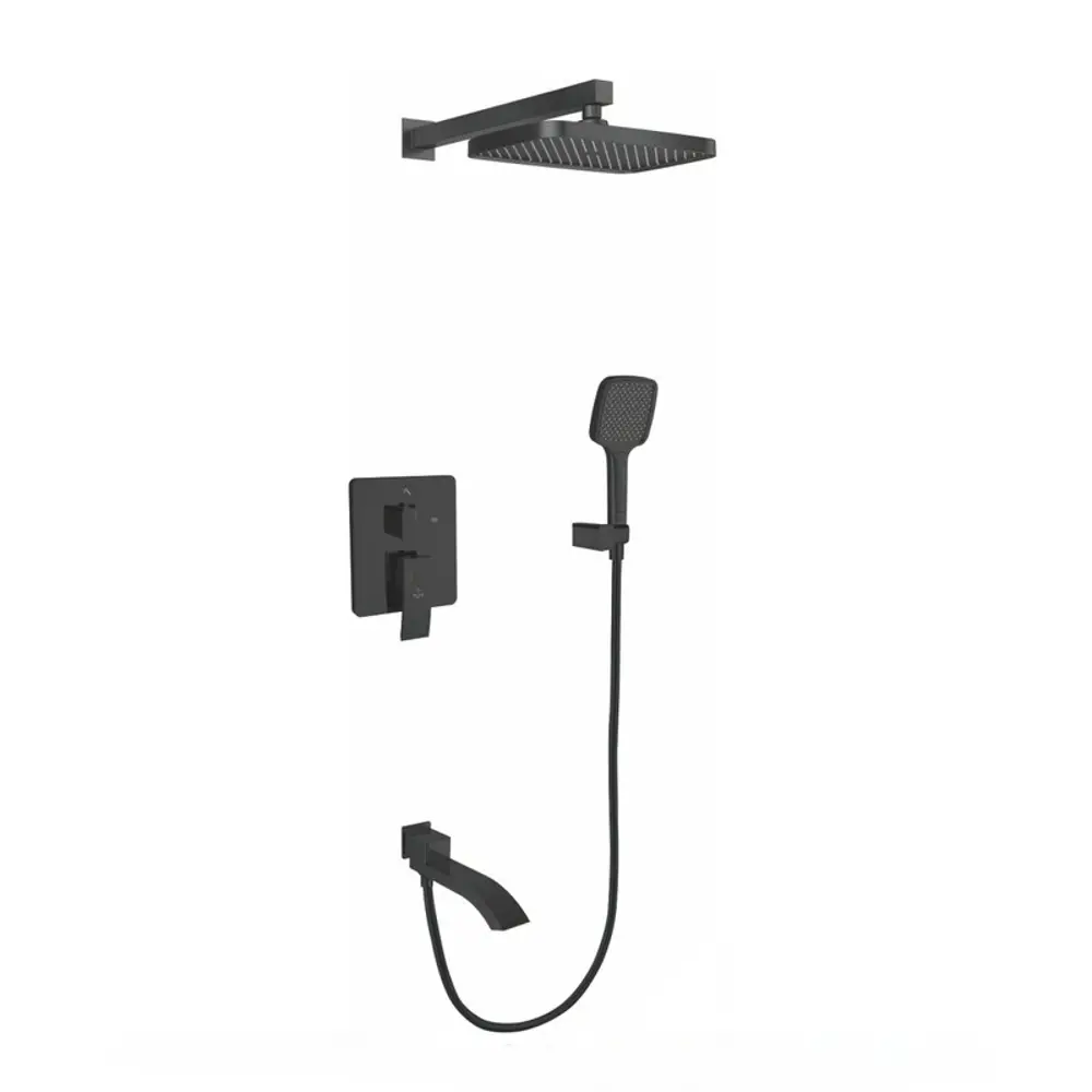 Фото Душевая стойка Rose R95 R1535H 3 режимная цвет черный Фото Душевая стойка Rose R95 R1535H 3 режимная цвет черный