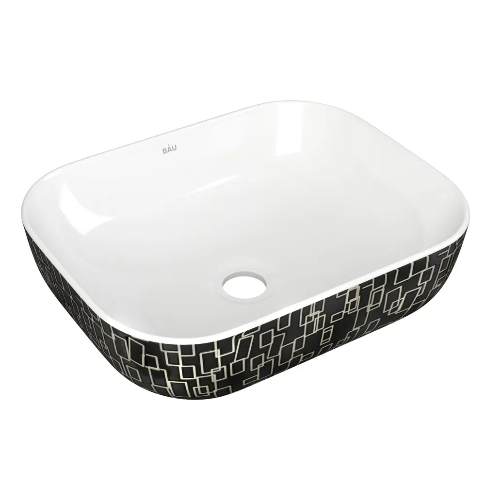 Фото 6 Комплект BAUEDGE BF1566: столешница кварц 80 см с кроншт, раковина Stil Black White 50x40 белая/черная, смеситель хром Hotel Still выпуск и сифон хром Фото 6 Комплект BAUEDGE BF1566: столешница кварц 80 см с кроншт, раковина Stil Black White 50x40 белая/черная, смеситель хром Hotel Still выпуск и сифон хром