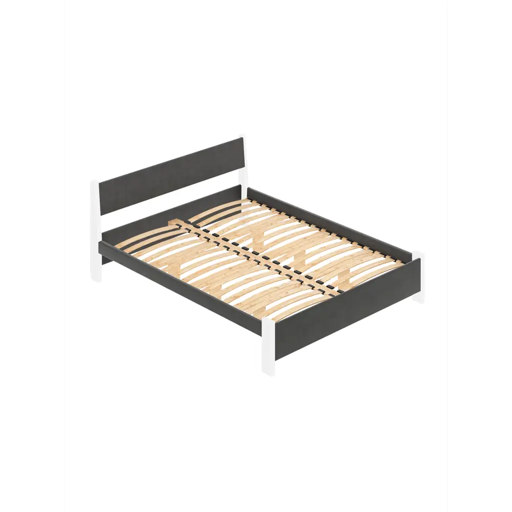 Фото Кровать Solarius Мишка орто основание 170x80x210см дерево цвет темно-серый/белый Фото Кровать Solarius Мишка орто основание 170x80x210см дерево цвет темно-серый/белый