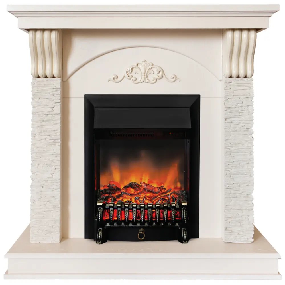 Фото Каминокомплект Realflame Corfino с очагом Fobos Lux BL 1600Вт айвори Фото Каминокомплект Realflame Corfino с очагом Fobos Lux BL 1600Вт айвори