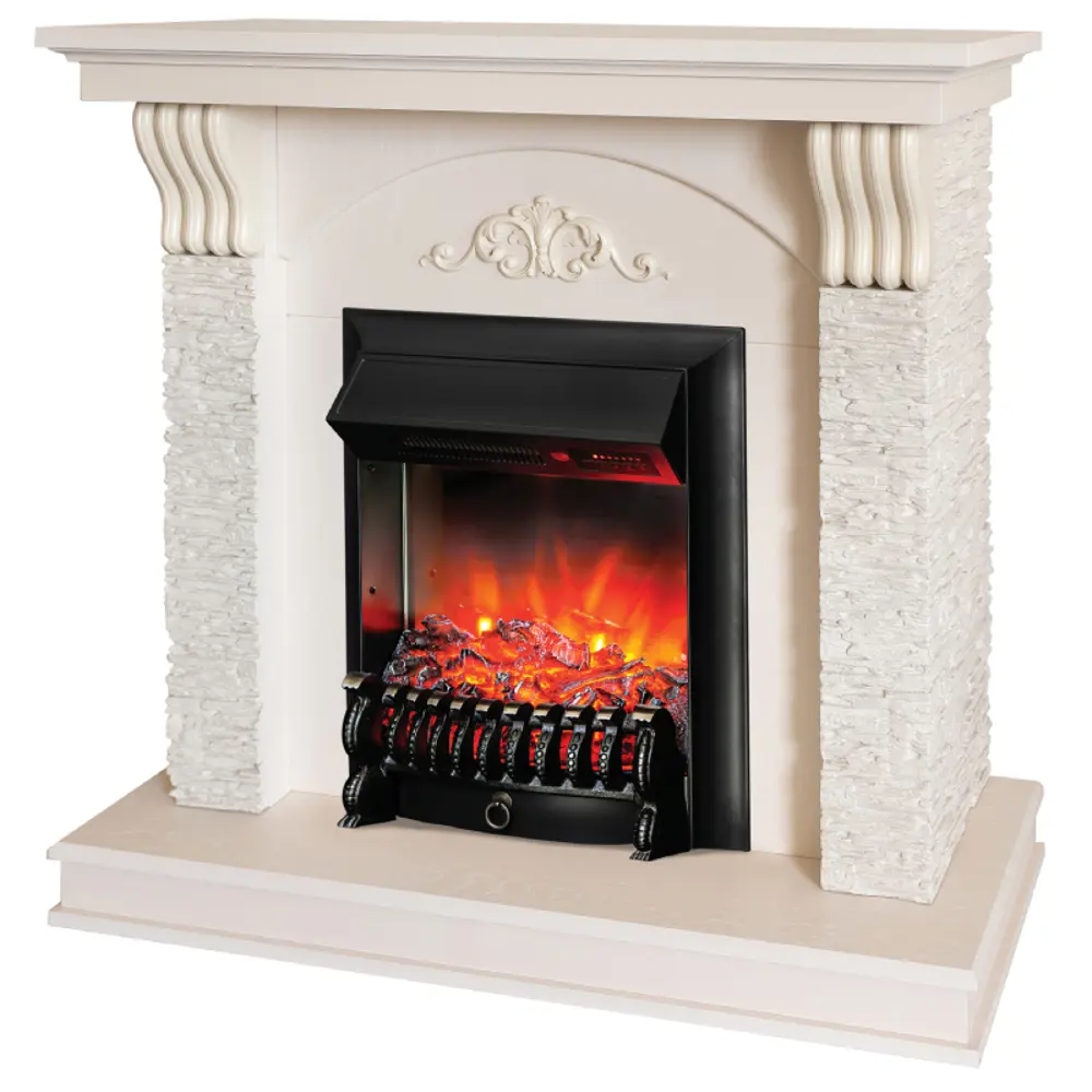 Фото 2 Каминокомплект Realflame Corfino с очагом Fobos Lux BL 1600Вт айвори Фото 2 Каминокомплект Realflame Corfino с очагом Fobos Lux BL 1600Вт айвори