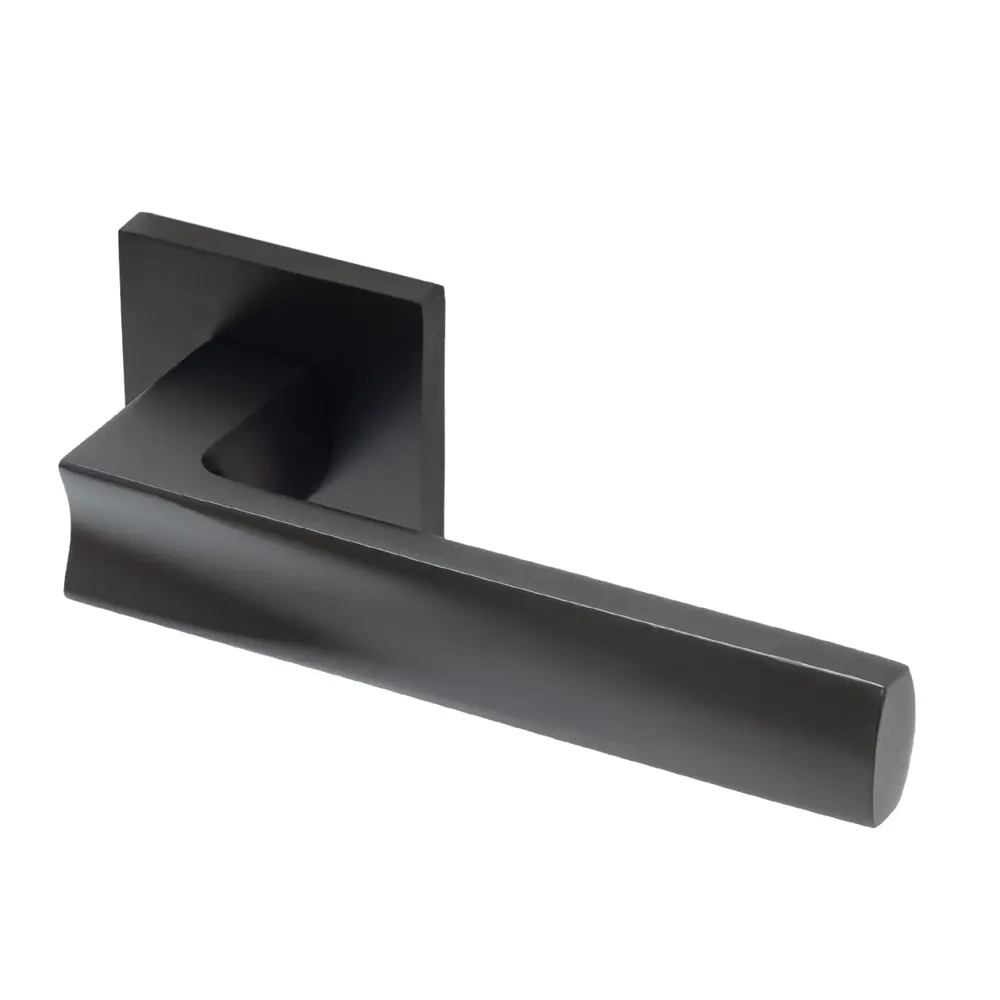 Фото Ручка DoorLock Bark A45S Slim Black черная квадратная розетка толщина двери 35-55мм