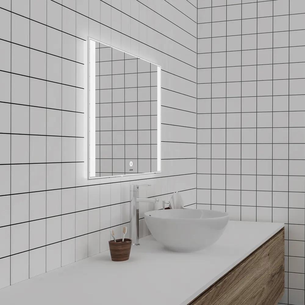 Фото 3 Зеркало для ванной Grossman 117080 с подсветкой 80x70см Фото 3 Зеркало для ванной Grossman 117080 с подсветкой 80x70см