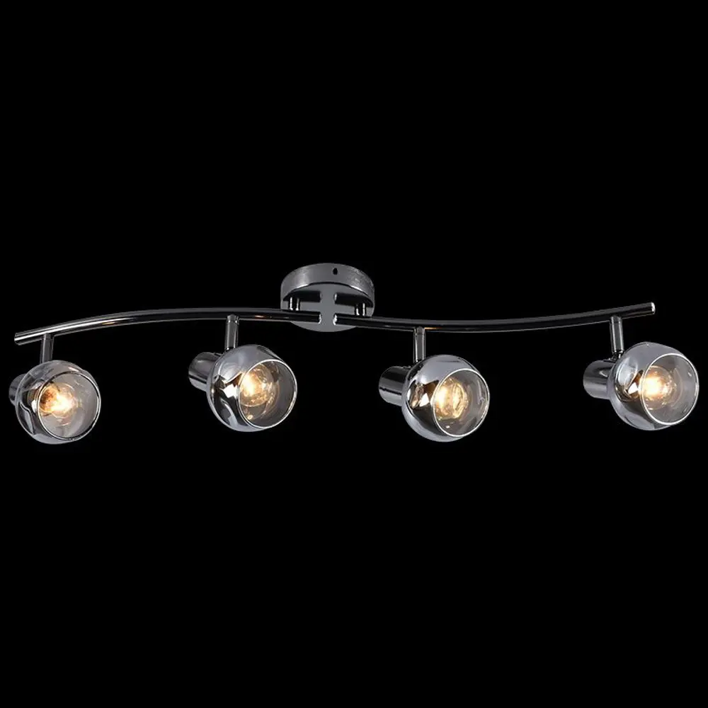 Фото Спот поворотный Reluce 05958-0.8-04 pearl bk (dark chrome) 4 лампы 12 м² цвет черный Фото Спот поворотный Reluce 05958-0.8-04 pearl bk (dark chrome) 4 лампы 12 м² цвет черный