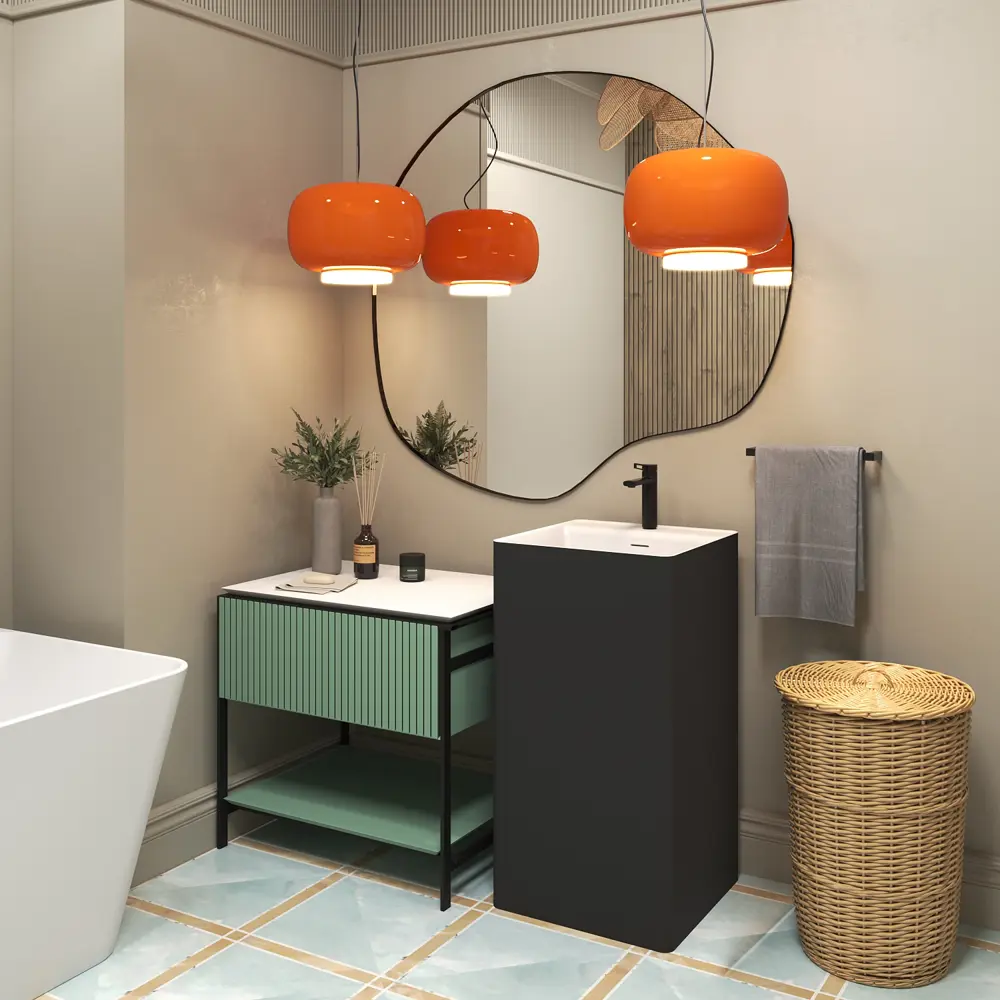 Фото 8 Напольная раковина отдельностоящая Wellsee Pure BY Wellsee 230716000 размер 45x45x85 см, акриловая, цвет глянцевый белый, матовый черный Фото 8 Напольная раковина отдельностоящая Wellsee Pure BY Wellsee 230716000 размер 45x45x85 см, акриловая, цвет глянцевый белый, матовый черный