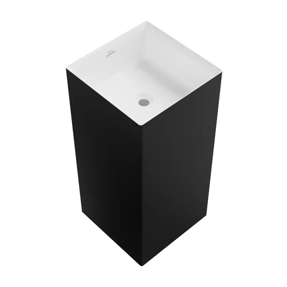 Фото 3 Напольная раковина отдельностоящая Wellsee Pure BY Wellsee 230713000 размер 40x40x85 см, акриловая, цвет глянцевый белый, матовый черный Фото 3 Напольная раковина отдельностоящая Wellsee Pure BY Wellsee 230713000 размер 40x40x85 см, акриловая, цвет глянцевый белый, матовый черный