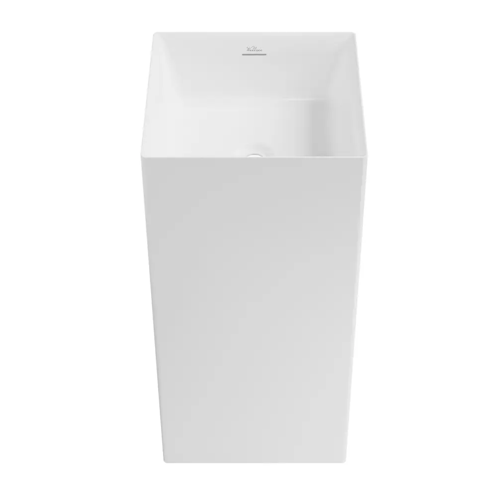 Фото 2 Напольная раковина отдельностоящая Wellsee Pure BY Wellsee 230711000 размер 40x40x85 см, акриловая, цвет глянцевый белый
