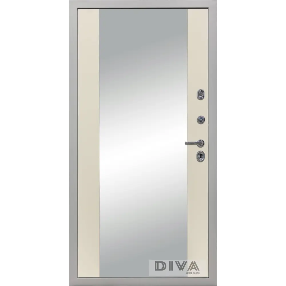Фото 3 Входная дверь Diva МД-42 205x86см правый цвет Д15 софт шампань/сандал серый с зеркалом Фото 3 Входная дверь Diva МД-42 205x86см правый цвет Д15 софт шампань/сандал серый с зеркалом