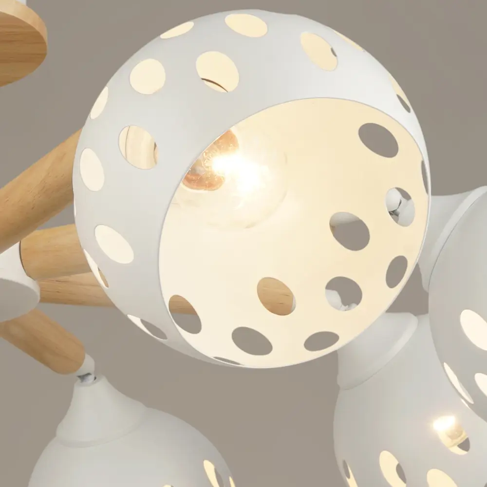 Фото 2 Люстра на штанге Reluce 04369-0.3-08 wt 8 ламп 48 м² цвет белый