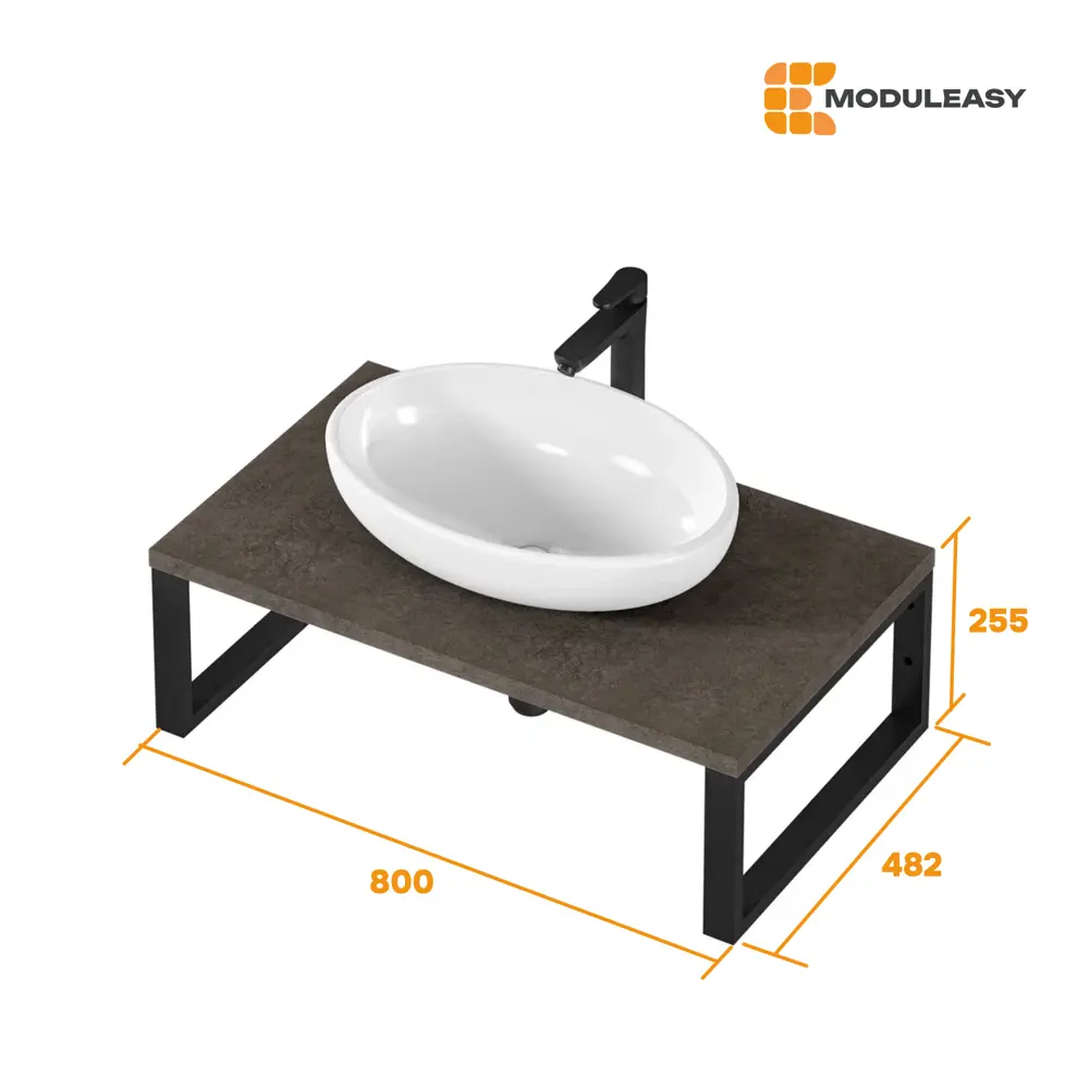 Фото 8 Столешница в ванную Moduleasy Ц0000038971 80x48.2см МДФ цвет серый/серебристый Фото 8 Столешница в ванную Moduleasy Ц0000038971 80x48.2см МДФ цвет серый/серебристый
