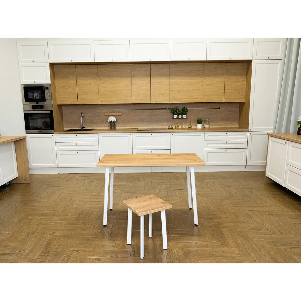 Фото 2 Кухонный стол Diko Loft Delight Dining 120х60х75 см цвет дуб золотой Фото 2 Кухонный стол Diko Loft Delight Dining 120х60х75 см цвет дуб золотой