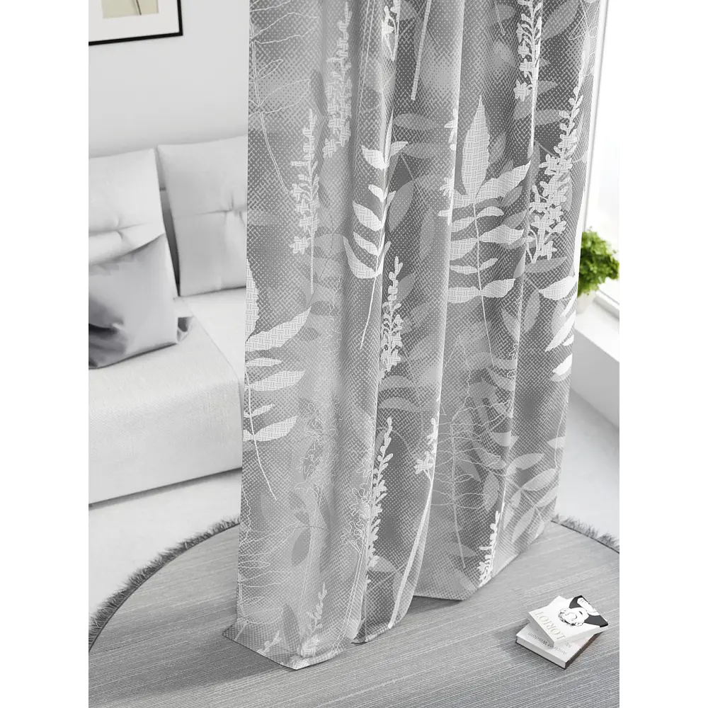 Фото 3 Штора на шторной ленте Comfy Way Нилсти - 157 CW593157-260, 260x150 см, цвет серый Фото 3 Штора на шторной ленте Comfy Way Нилсти - 157 CW593157-260, 260x150 см, цвет серый