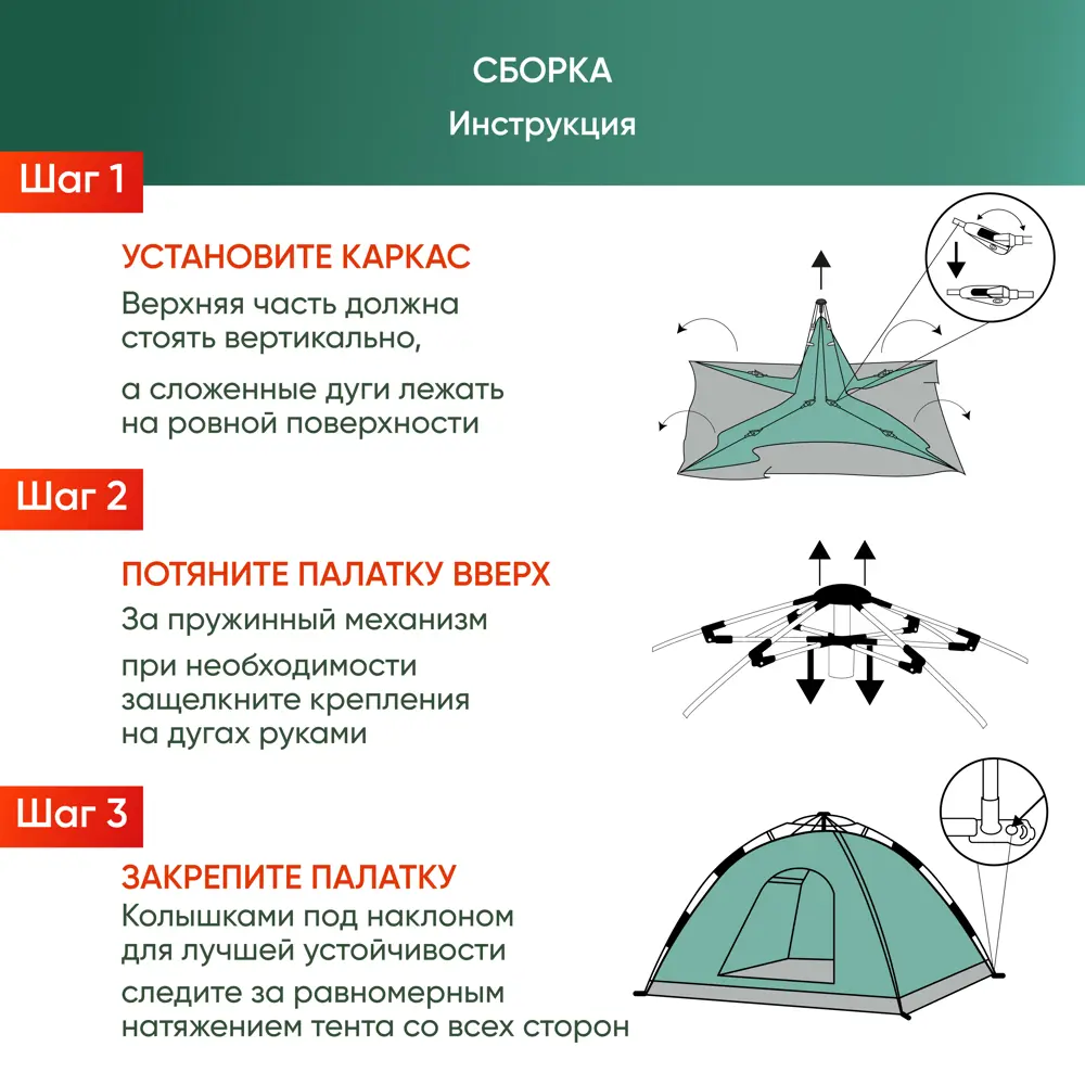 Фото 6 Палатка 2-х местная Ami Travel-2 зеленый Фото 6 Палатка 2-х местная Ami Travel-2 зеленый