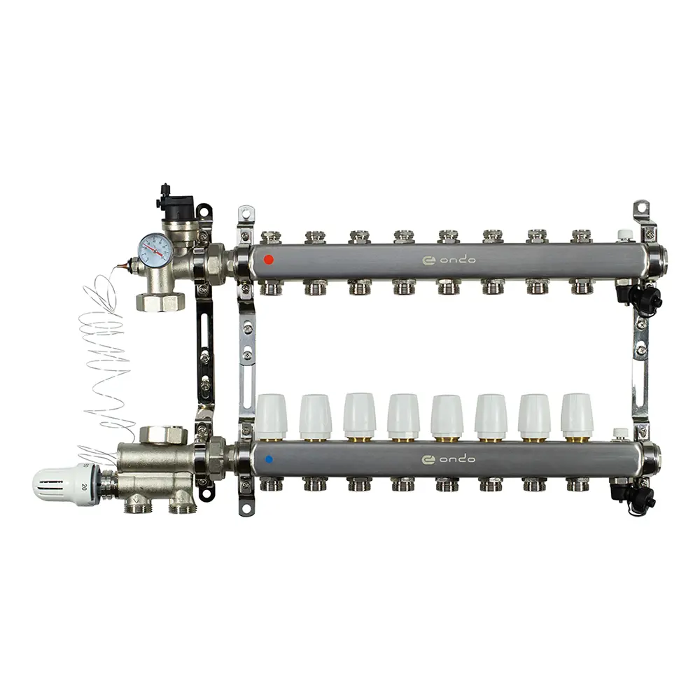 Фото Коллекторная группа Ondo OKG008NSU 1"x3/4" евроконус 8 выходов нержавеющая сталь Фото Коллекторная группа Ondo OKG008NSU 1"x3/4" евроконус 8 выходов нержавеющая сталь