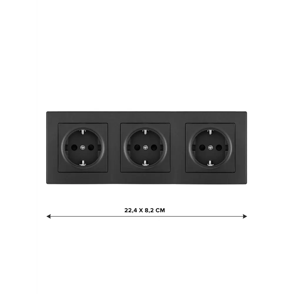 Фото 4 Розетка встраиваемая с рамкой Arte milano SET06-3-40-1x3.black с заземлением и шторками цвет черный Фото 4 Розетка встраиваемая с рамкой Arte milano SET06-3-40-1x3.black с заземлением и шторками цвет черный