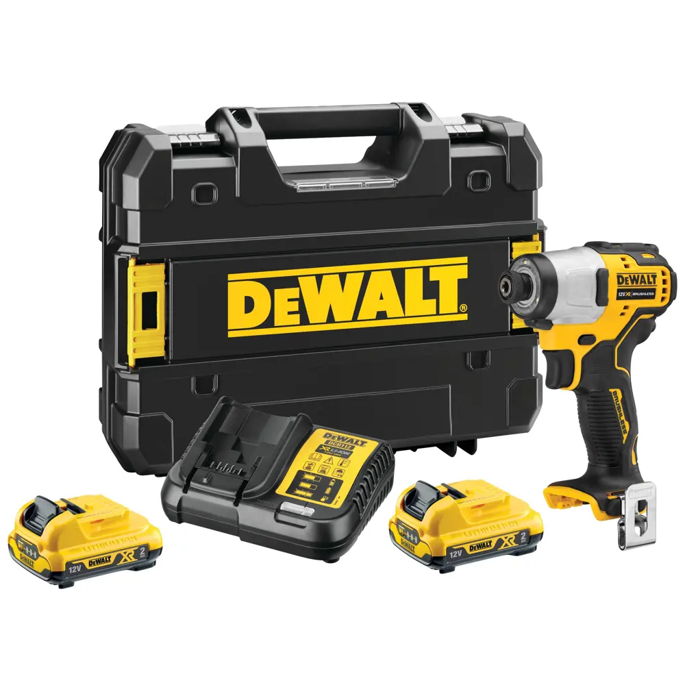 Фото Дрель-шуруповерт аккумуляторная ударная бесщеточная Dewalt DCF801D2, 12 В Li-Ion 2x2 Ач Фото Дрель-шуруповерт аккумуляторная ударная бесщеточная Dewalt DCF801D2, 12 В Li-Ion 2x2 Ач