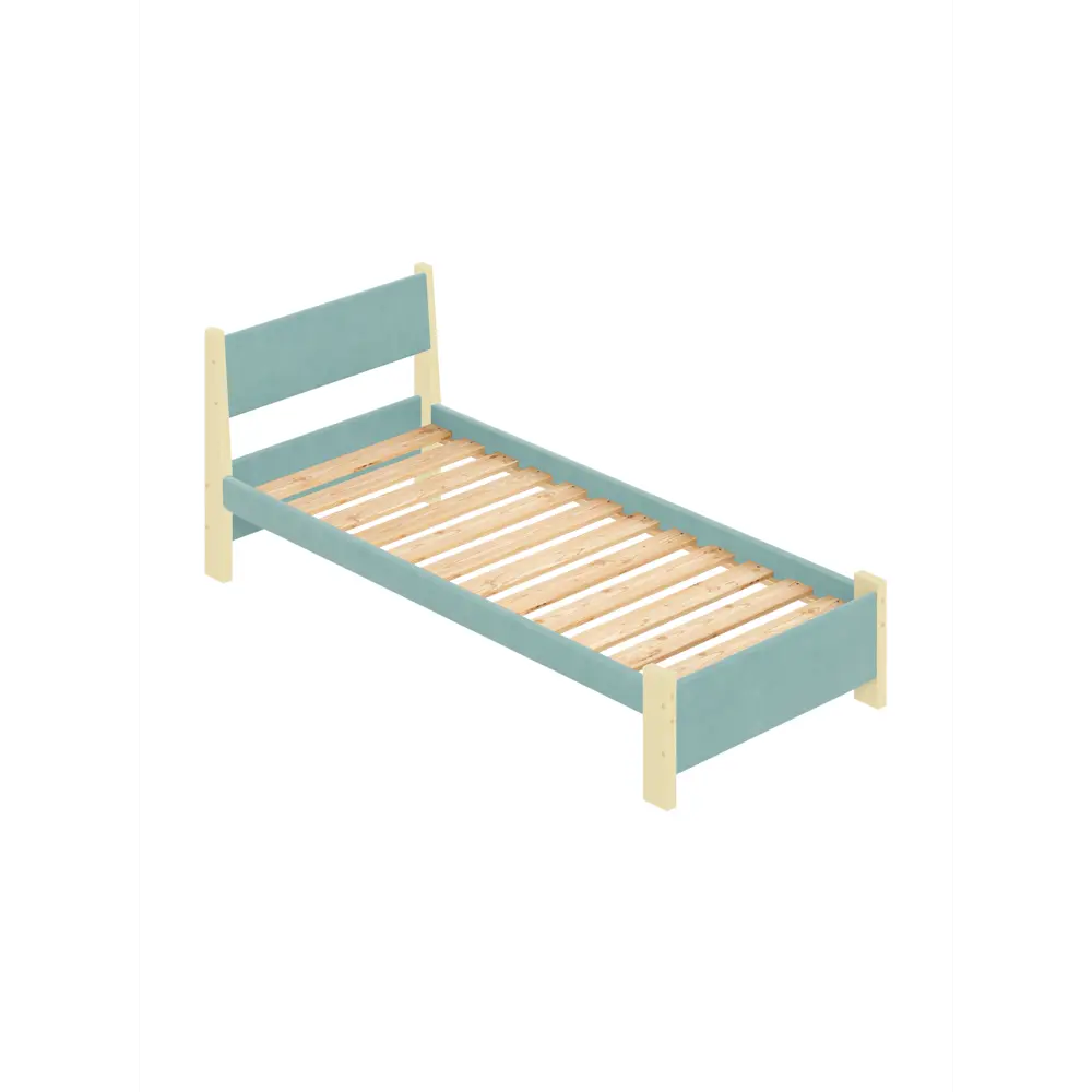 Фото Кровать Solarius Мишка реечное основание 80 x 80 x 210 см дерево цвет тиффани;ванильный Фото Кровать Solarius Мишка реечное основание 80 x 80 x 210 см дерево цвет тиффани;ванильный