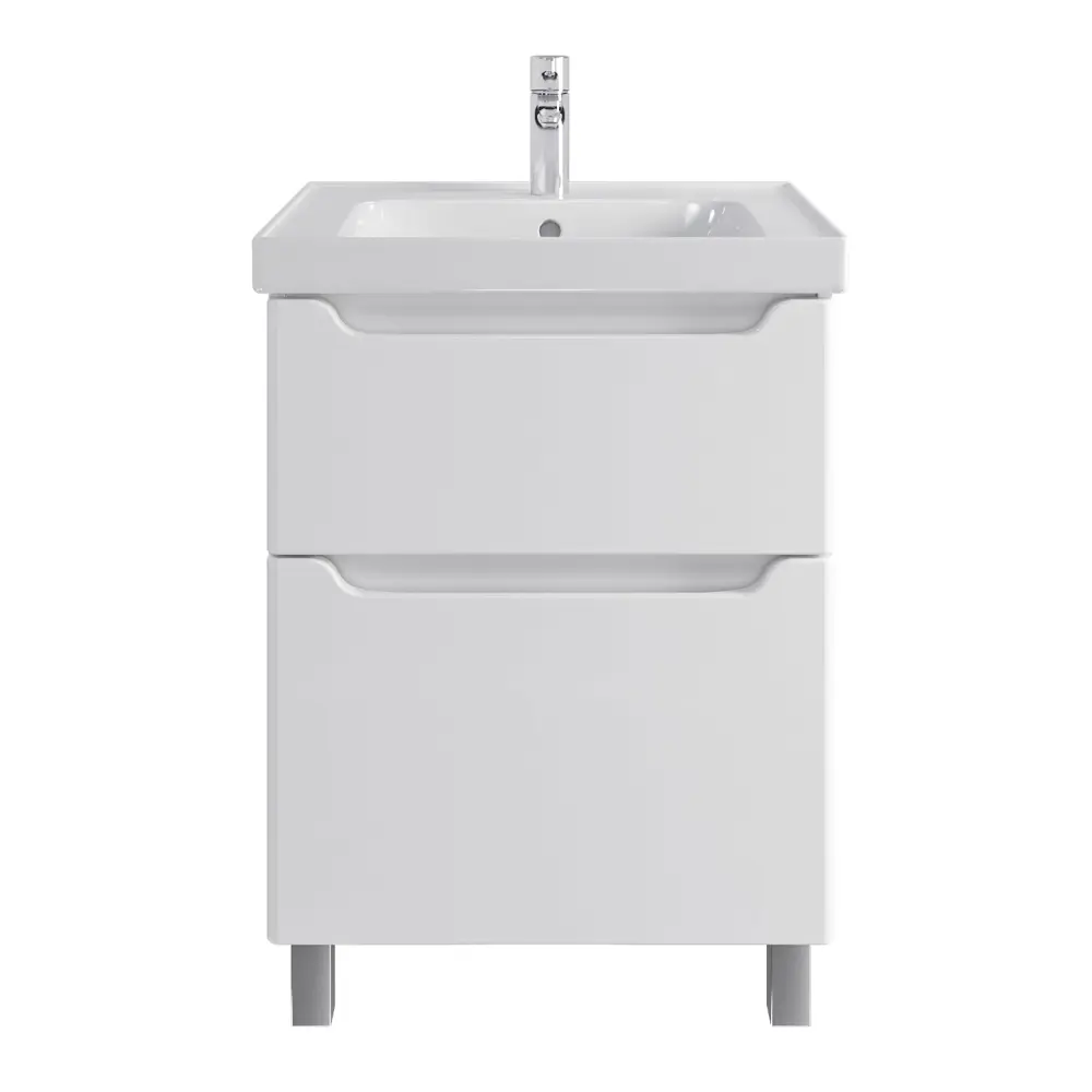 Фото Тумба под раковину RUVANN BELLO 60 в ванную напольная цвет белый Фото Тумба под раковину RUVANN BELLO 60 в ванную напольная цвет белый