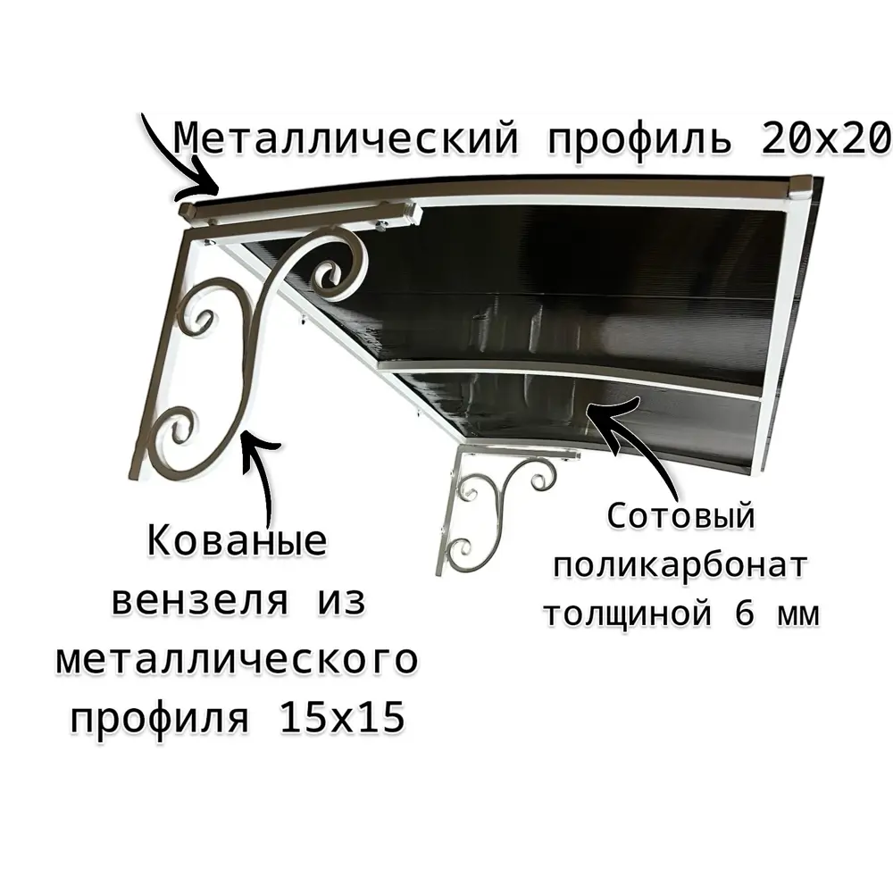 Фото 2 Козырек Artcore YS40WS 80х37х115см белый/серый Фото 2 Козырек Artcore YS40WS 80х37х115см белый/серый