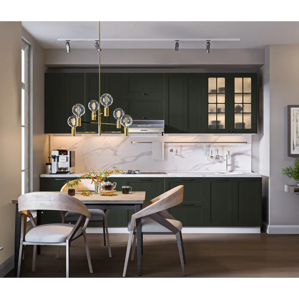 Фото 5 Напольный шкаф Регина Столплит с ящиками 60x82x56 см МДФ цвет бежевый 3453603605349