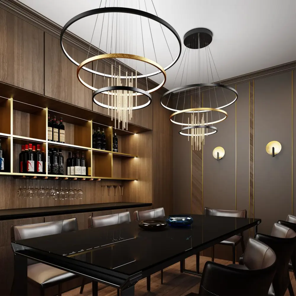 Фото 3 Светильник подвесной светодиодный Odeon Light Od_3901_99l 35 м² нейтральный белый свет цвет золото/черный