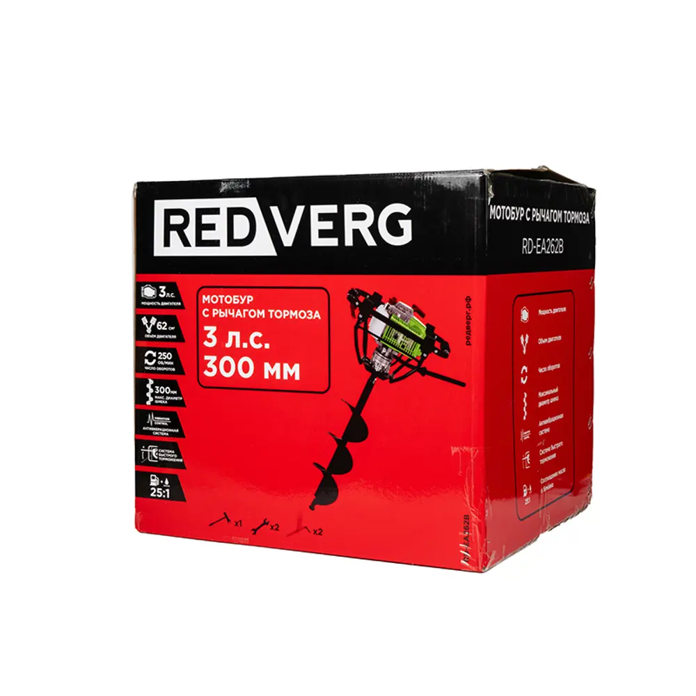 Фото 7 Мотобур Redverg RD-EA262B соединение 20 мм без шнека 80x30 см Фото 7 Мотобур Redverg RD-EA262B соединение 20 мм без шнека 80x30 см