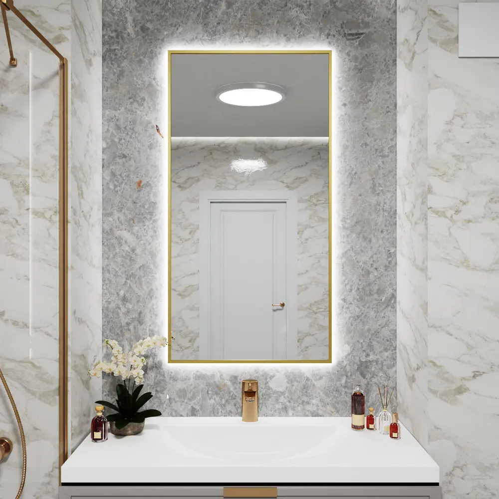Фото Зеркало со встроенной подсветкой One mirror 13070зсх 70x130 см Фото Зеркало со встроенной подсветкой One mirror 13070зсх 70x130 см