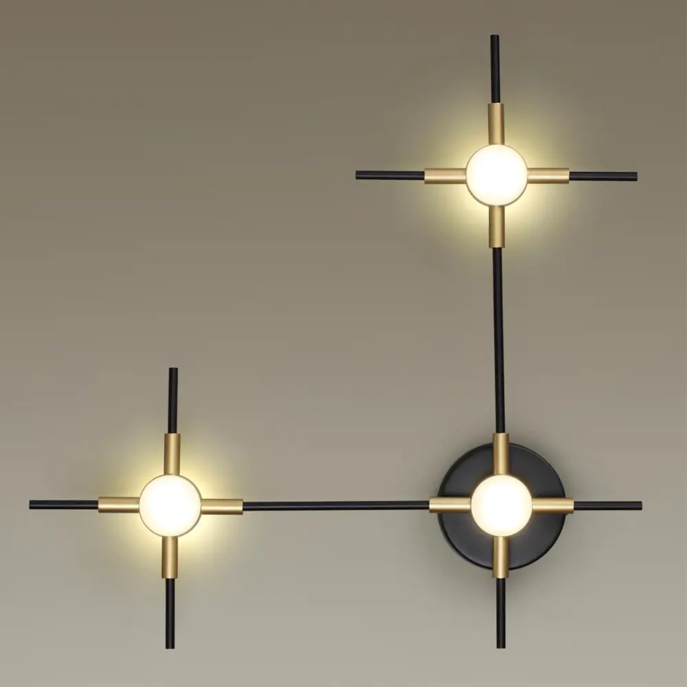 Фото 4 Настенный светильник светодиодный Odeon Light Costella 3906/9wl холодный белый (голубой) свет цвет черный Фото 4 Настенный светильник светодиодный Odeon Light Costella 3906/9wl холодный белый (голубой) свет цвет черный