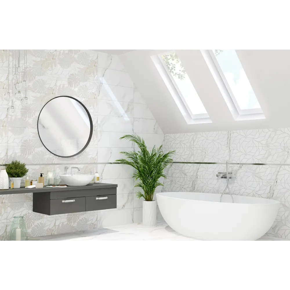 Фото 2 Плитка Eletto ceramica 506901101 24.2x70см 1.02 м² цвет белый, цена за упаковку Фото 2 Плитка Eletto ceramica 506901101 24.2x70см 1.02 м² цвет белый, цена за упаковку