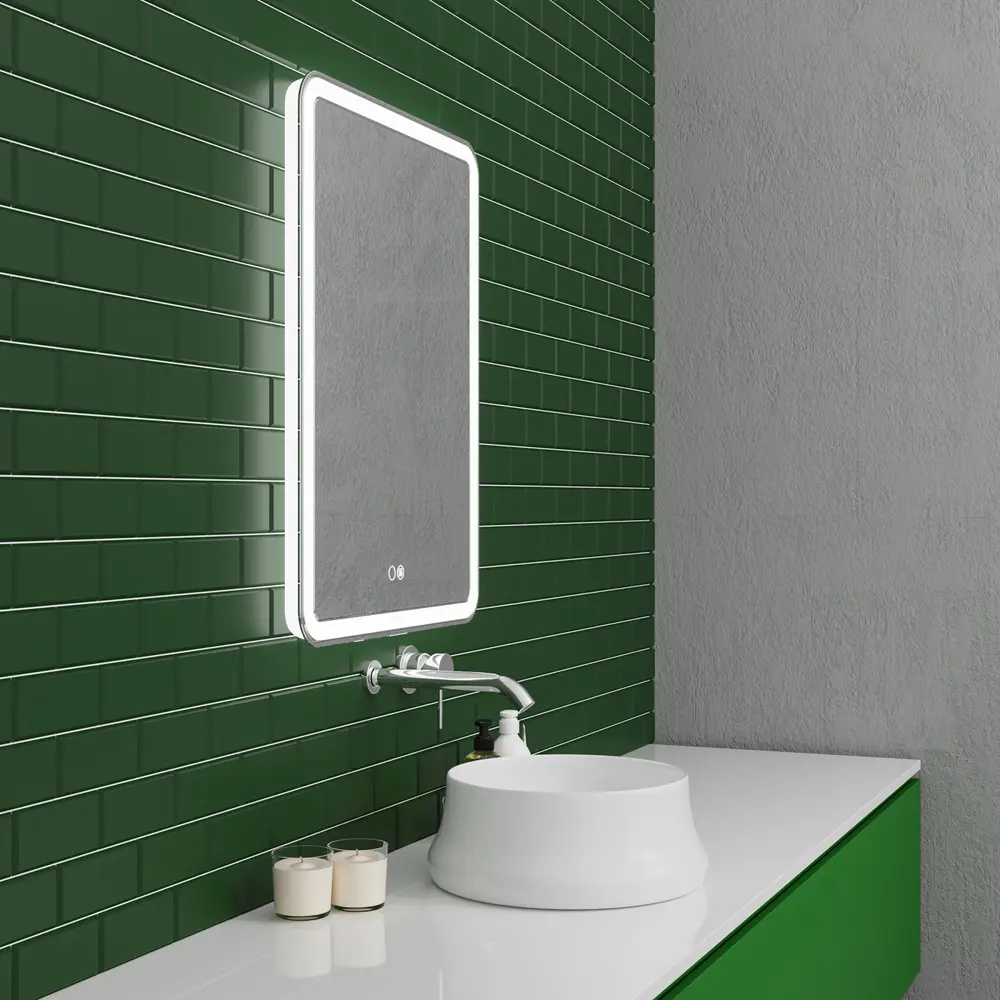 Фото 3 Зеркало для ванной Grossman Leo 167080 с подсветкой 80x70см Фото 3 Зеркало для ванной Grossman Leo 167080 с подсветкой 80x70см