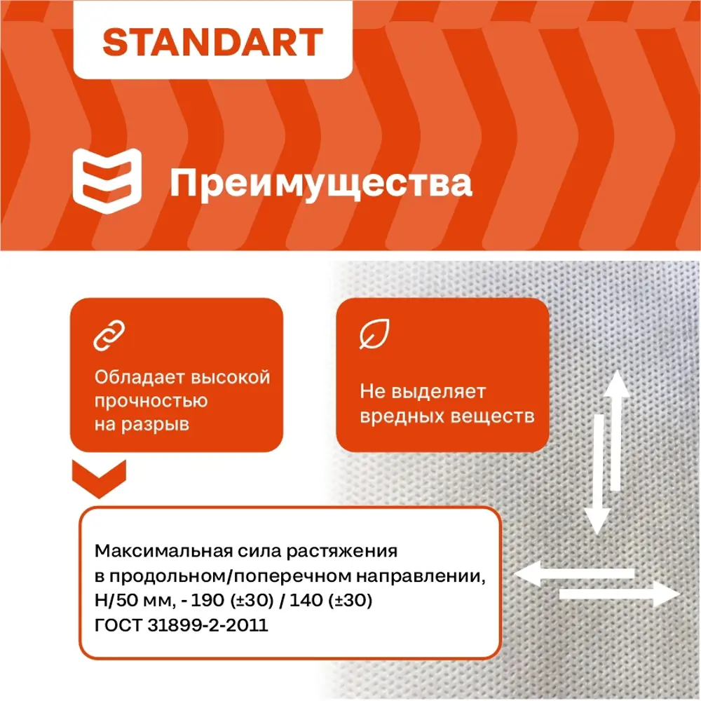Фото 5 Ветрозащитная паропроницаемая мембрана Izoway A Standart 55г/м² 70м² Фото 5 Ветрозащитная паропроницаемая мембрана Izoway A Standart 55г/м² 70м²