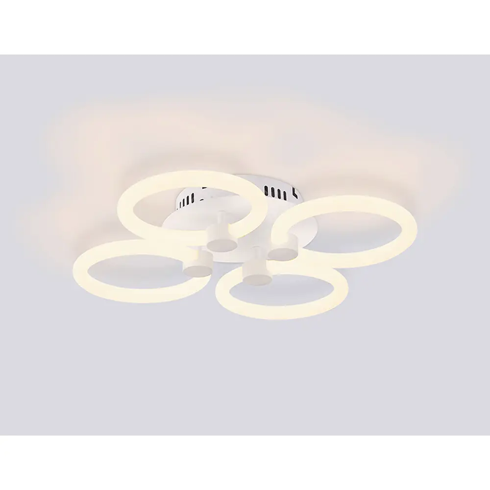 Фото Люстра потолочная светодиодная Ambrella light Fa3808 с пультом управления 8 м² нейтральный белый свет цвет белый Фото Люстра потолочная светодиодная Ambrella light Fa3808 с пультом управления 8 м² нейтральный белый свет цвет белый