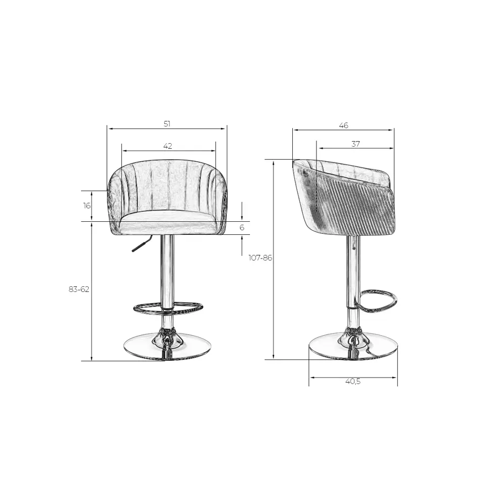 Фото 8 Барный стул Dobrin Darcy Black LM-5025_BlackBase 51x107x46 см цвет синий Фото 8 Барный стул Dobrin Darcy Black LM-5025_BlackBase 51x107x46 см цвет синий